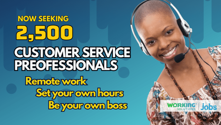 Remote Customer Service Roles With Work Solutions – 2,500 Openings,