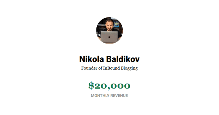 1 Year After Starting His Company = $20,000/month