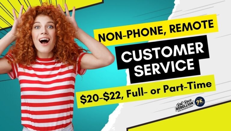 Non Phone Remote Customer Service Representatives Package: $20 $22/hour, Full Or Part