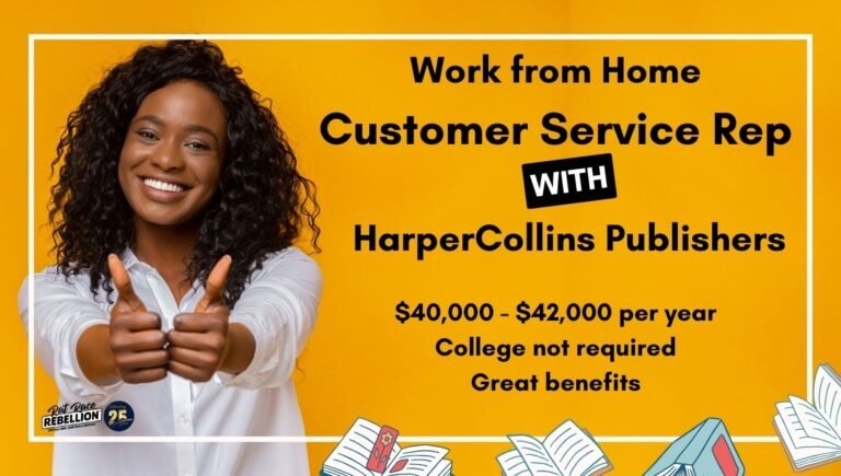 Remote Customer Service Representative Job With Harpercollins Publishers – $40 42k/year